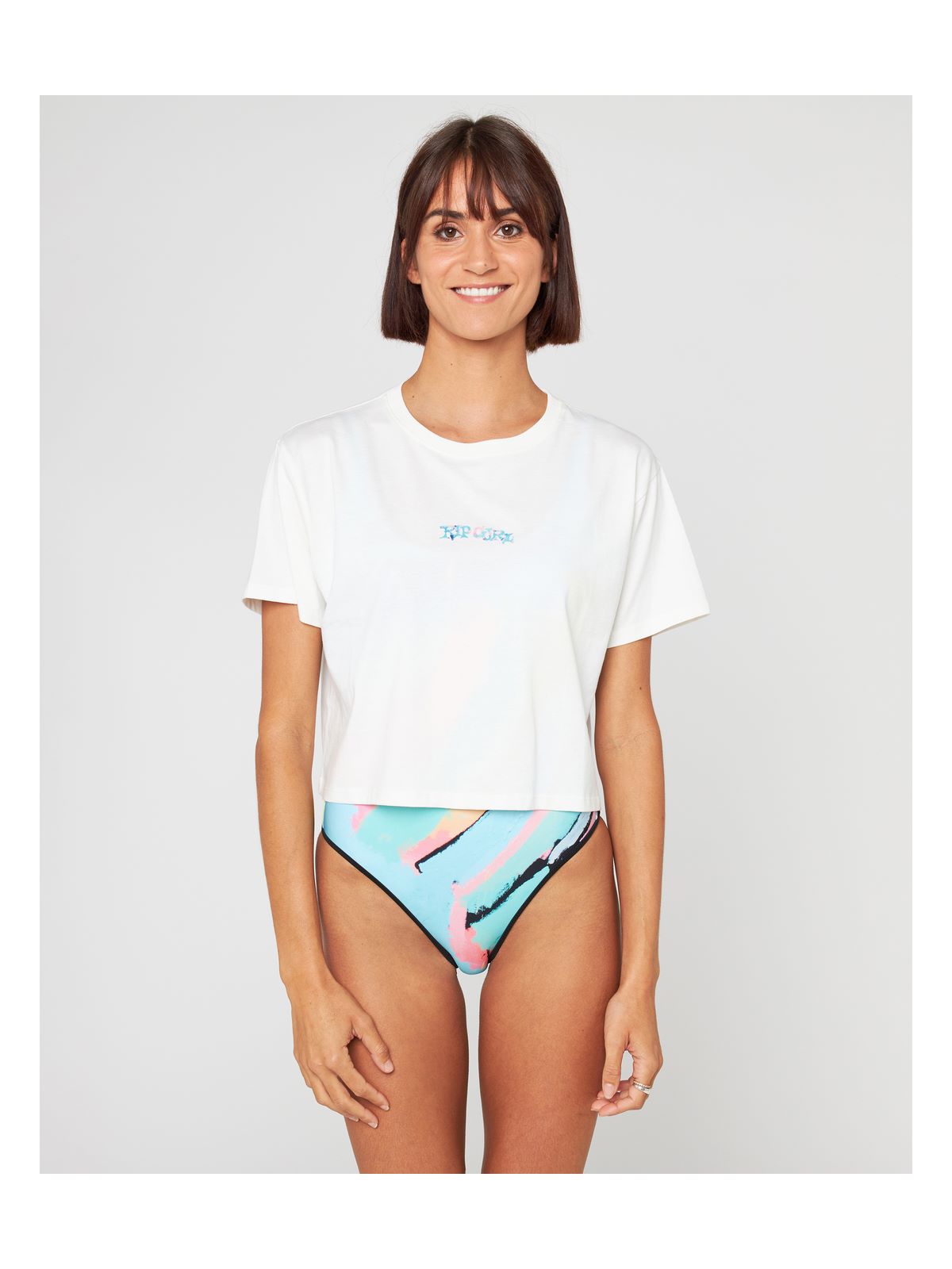 Koszulka RIP CURL Rc X Babapt Crop Tee biały - Adventure Sports