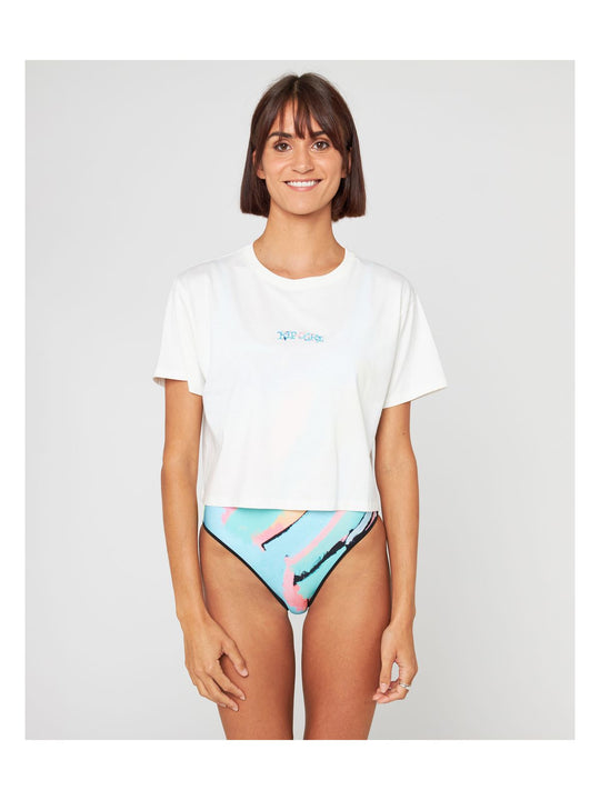 Koszulka RIP CURL Rc X Babapt Crop Tee biały - Adventure Sports
