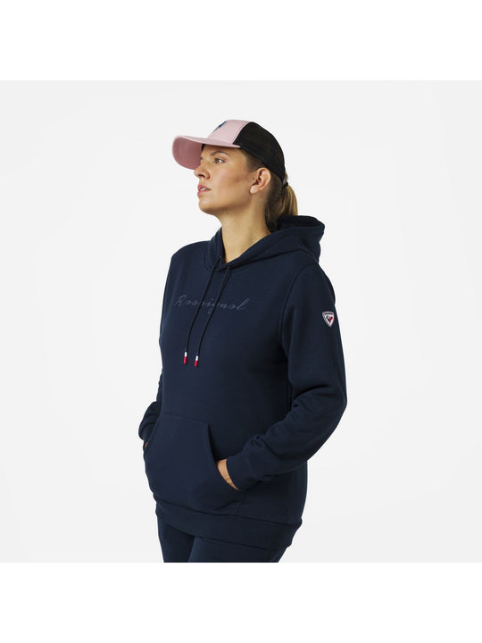 Bluza damska Rossignol W LOGO SWEAT HOOD FL granatowy - Adventure Sports

