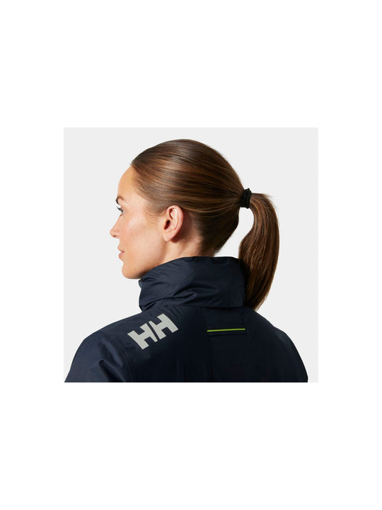 Kurtka damska HELLY HANSEN W Crew Hooded Pile Jacket kolor granatowy
