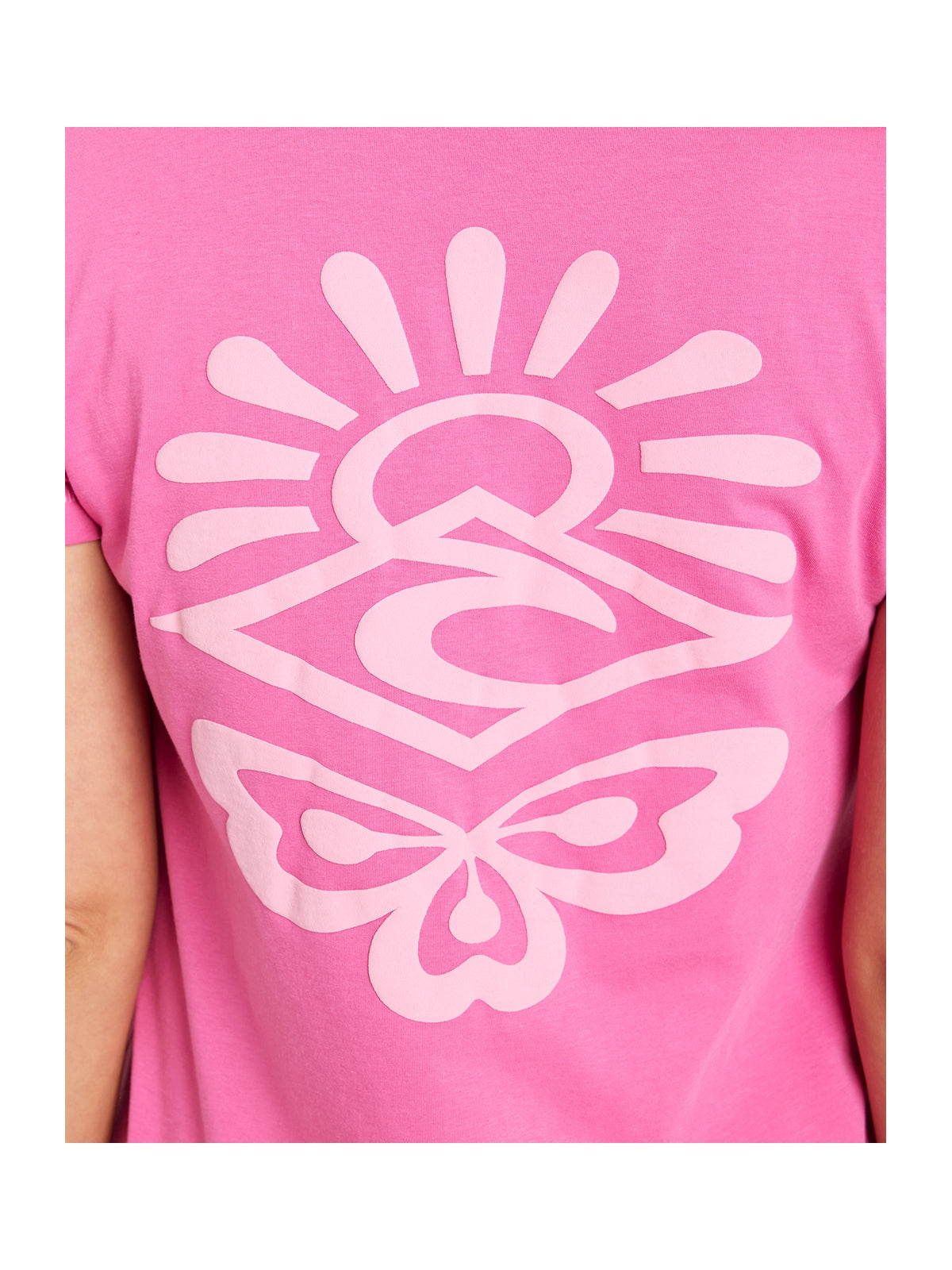 Koszulka damska RIP CURL Re-Entry Crew Tee różowa