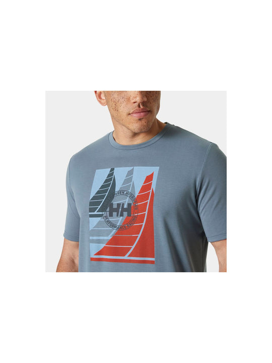 Koszulka HELLY HANSEN HP RACE GRAPHIC T-SH granatowy - Adventure Sports
