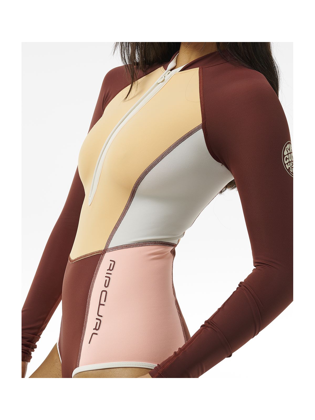 Lycra RIP CURL Block Party Upf 50 + Surfsuit brązowy - Adventure Sports