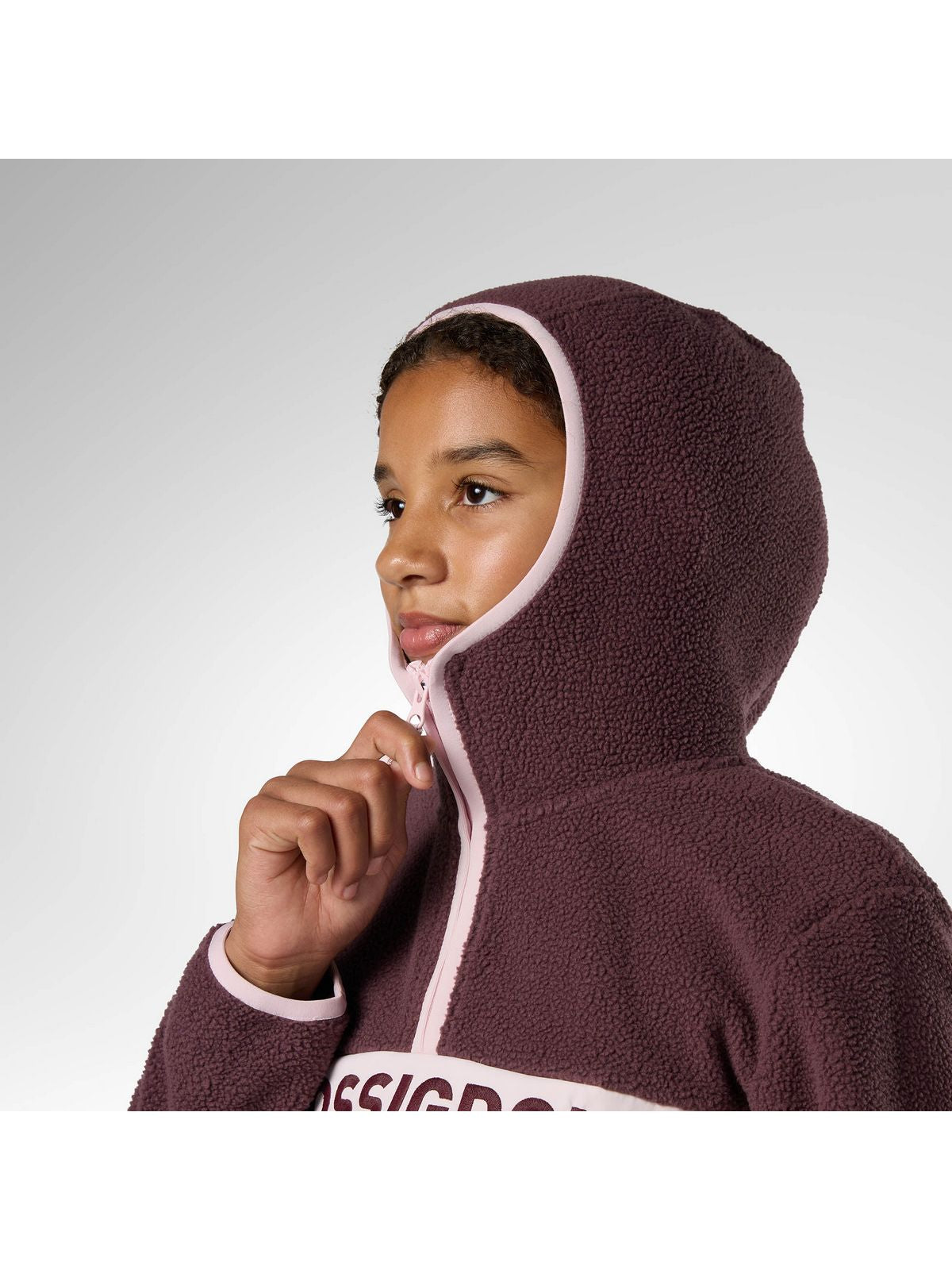 Bluza juniorska ROSSIGNOL Jr Alltrack Anorak Fleece bordowa
