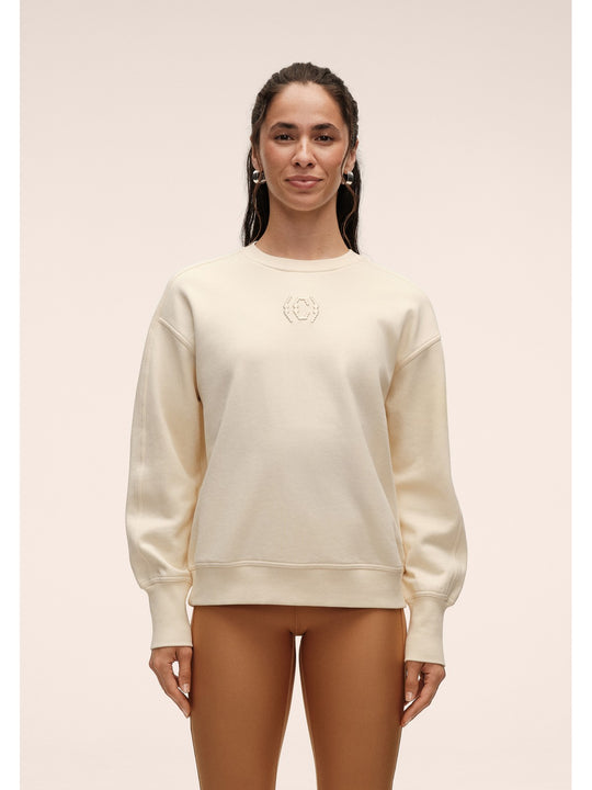 Bluza damska CASALL Terry Relaxed Crew beżowa
