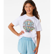 Koszulka RIP CURL Block Party Tee-Girl biały - Adventure Sports
