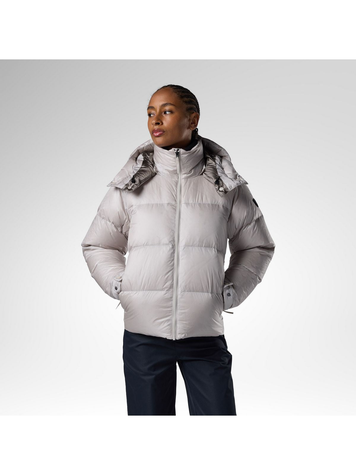 Kurtka damska ROSSIGNOL W Abel Down Hoodie Jacket szara