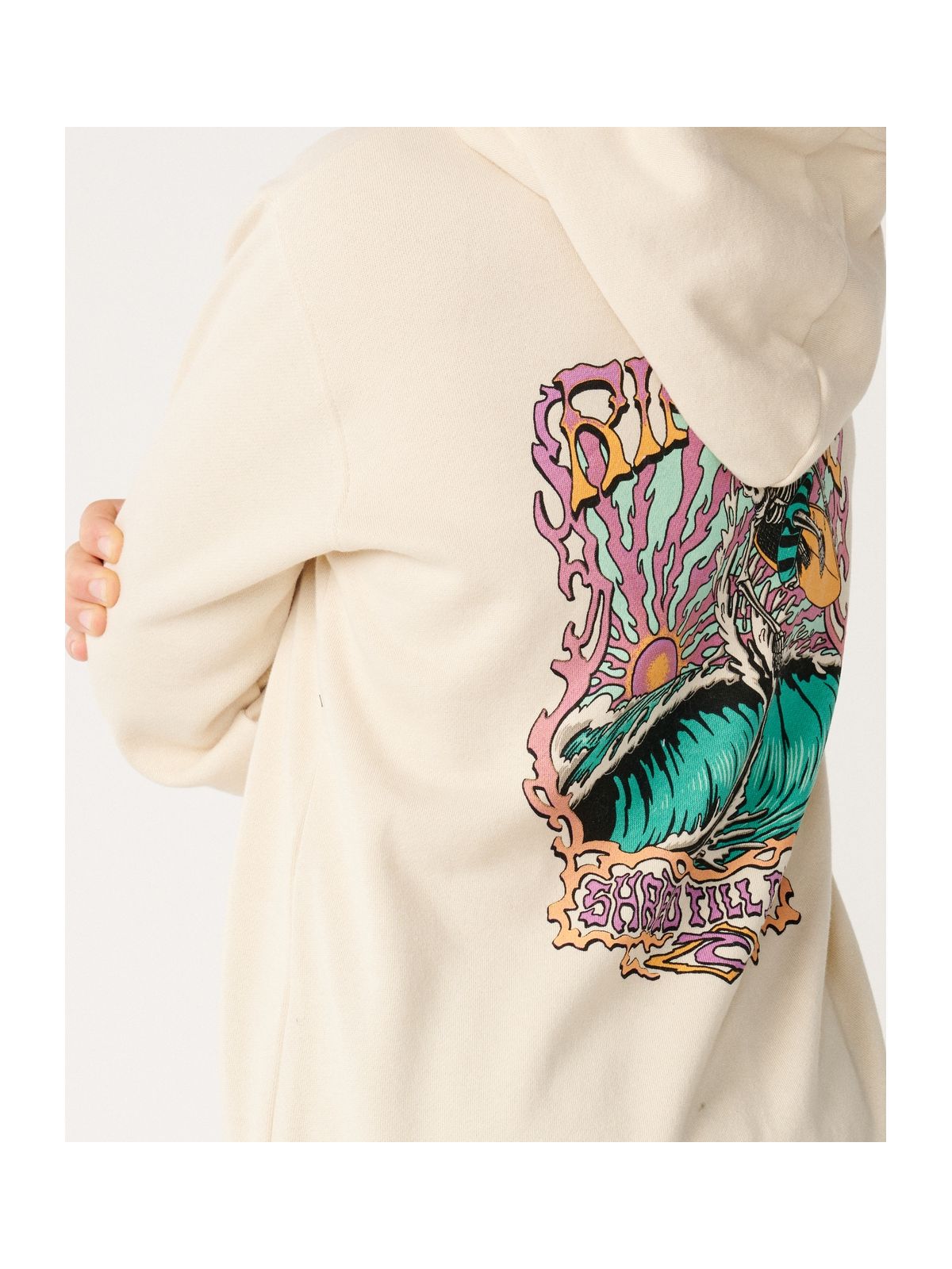Bluza juniorska RIP CURL Air Shred Hood-Boy biała