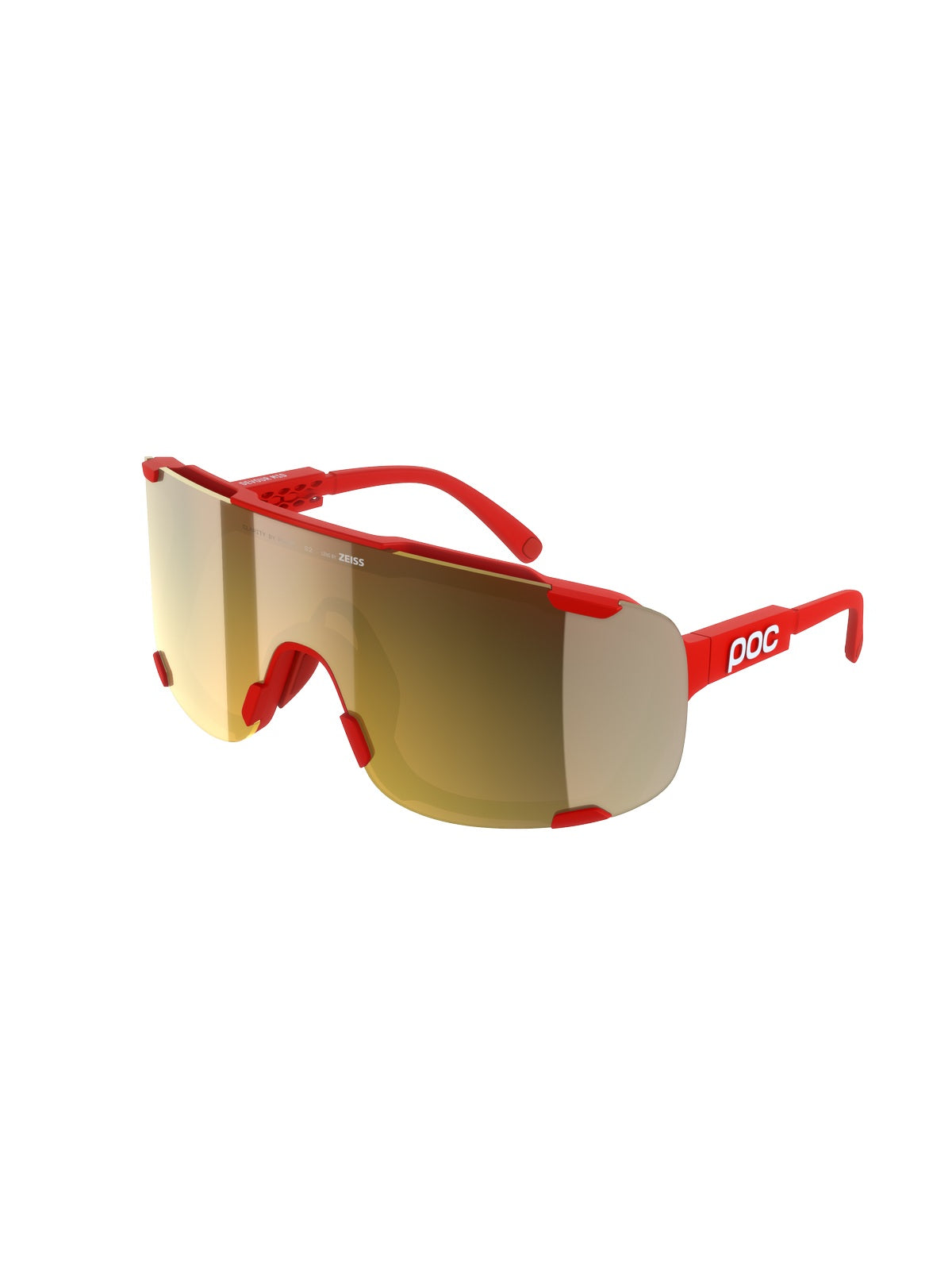 Okulary rowerowe POC Devour Mid czerwony Clarity Road/Partly Sunny Gold Cat. 2