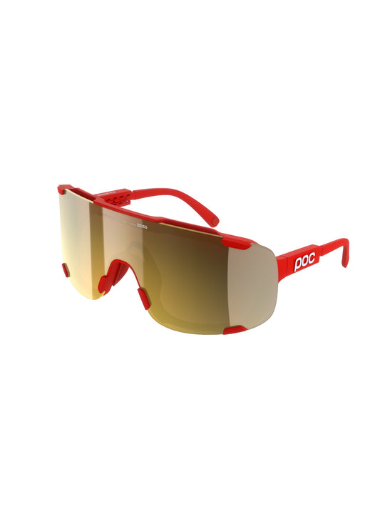 Okulary rowerowe POC Devour Mid czerwony Clarity Road/Partly Sunny Gold Cat. 2
