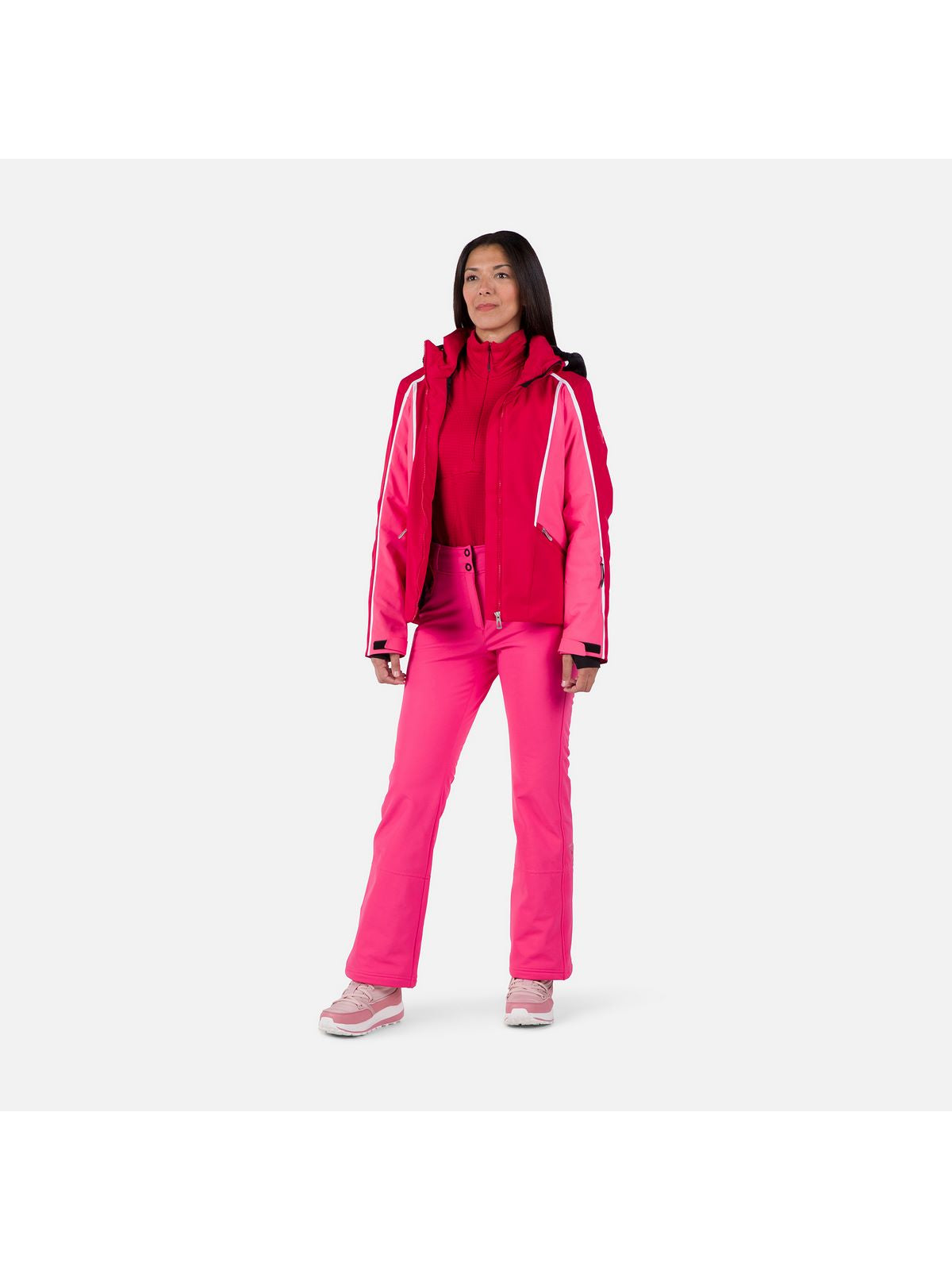 Spodnie narciarskie damskie Rossignol W Ski Softshell Pant różowy - Adventure Sports