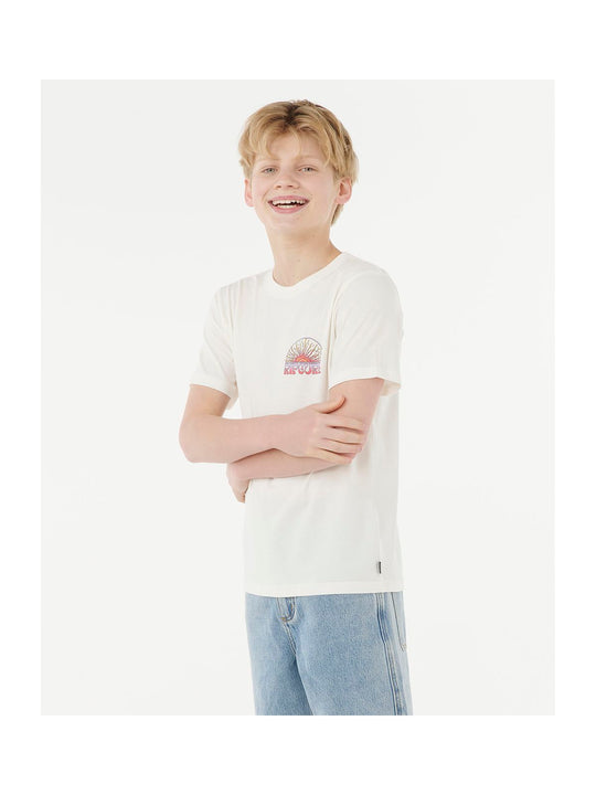 Koszulka RIP CURL GRATEFUL SHRED TEE - BOY beżowa
