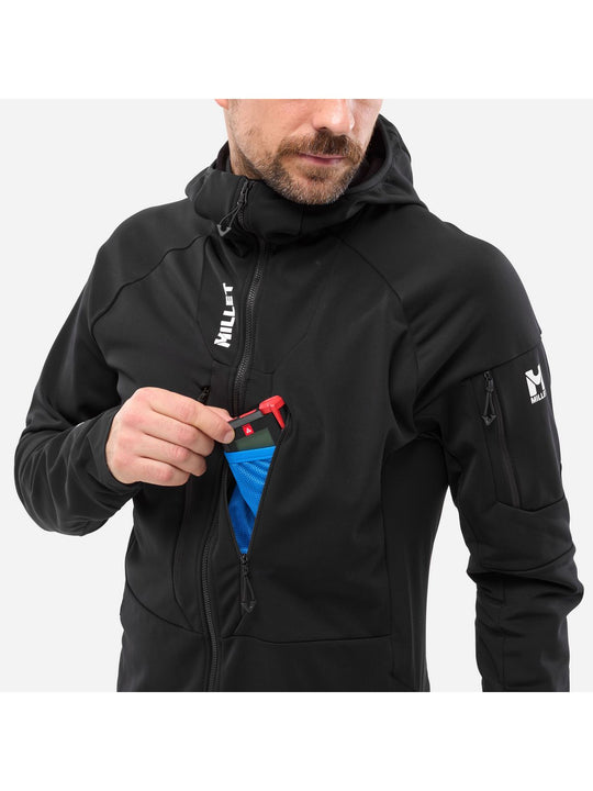 Kurtka narciarska męska MILLET M PIERRAENT HOODIE czarna
