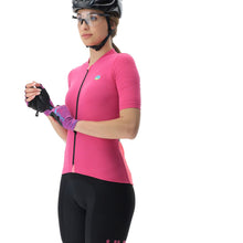 Koszulka rowerowa damska UYN Lightspeed Biking Shirt – Fuxia/Black

