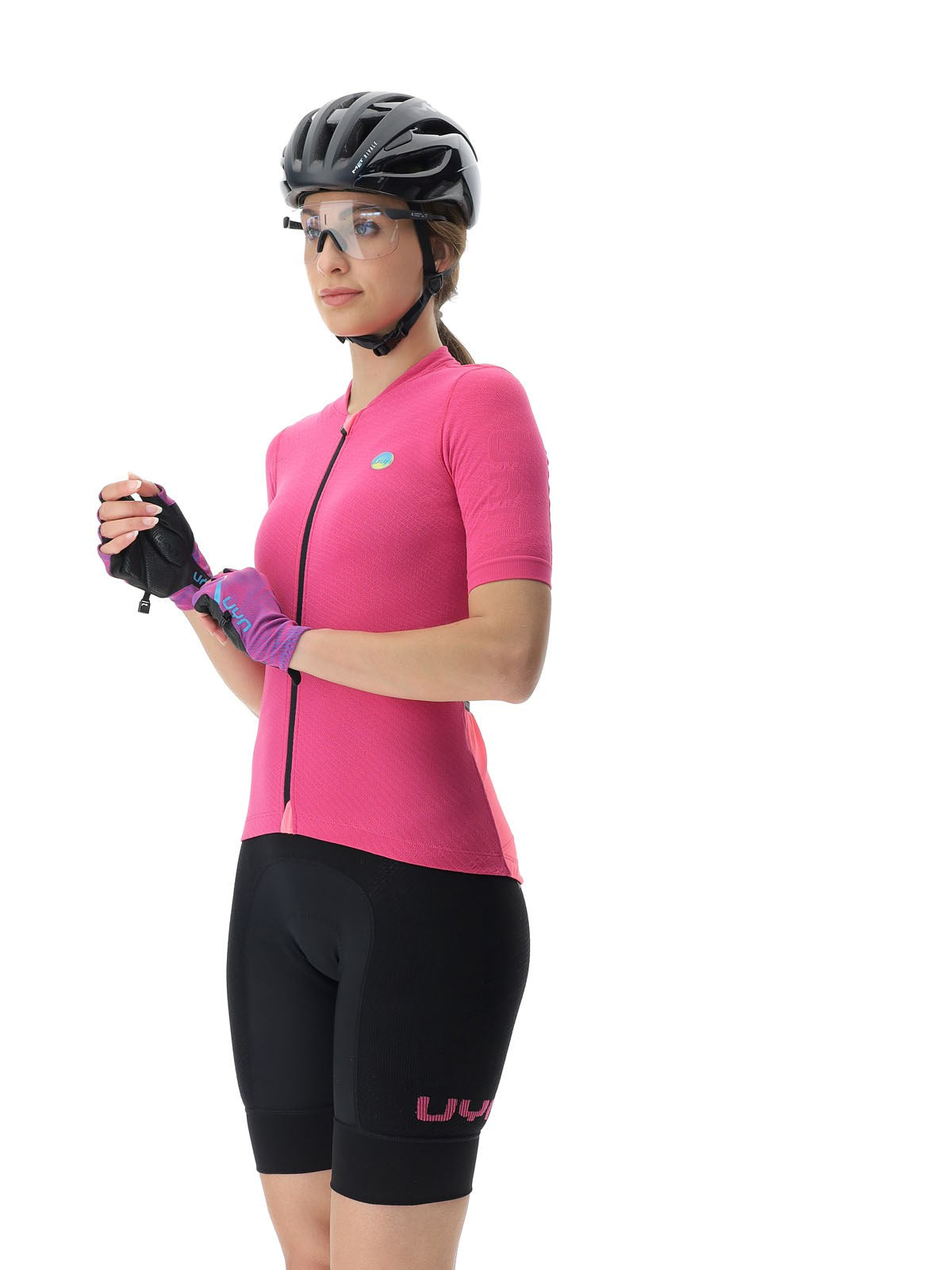 Koszulka rowerowa damska UYN Lightspeed Biking Shirt – Fuxia/Black