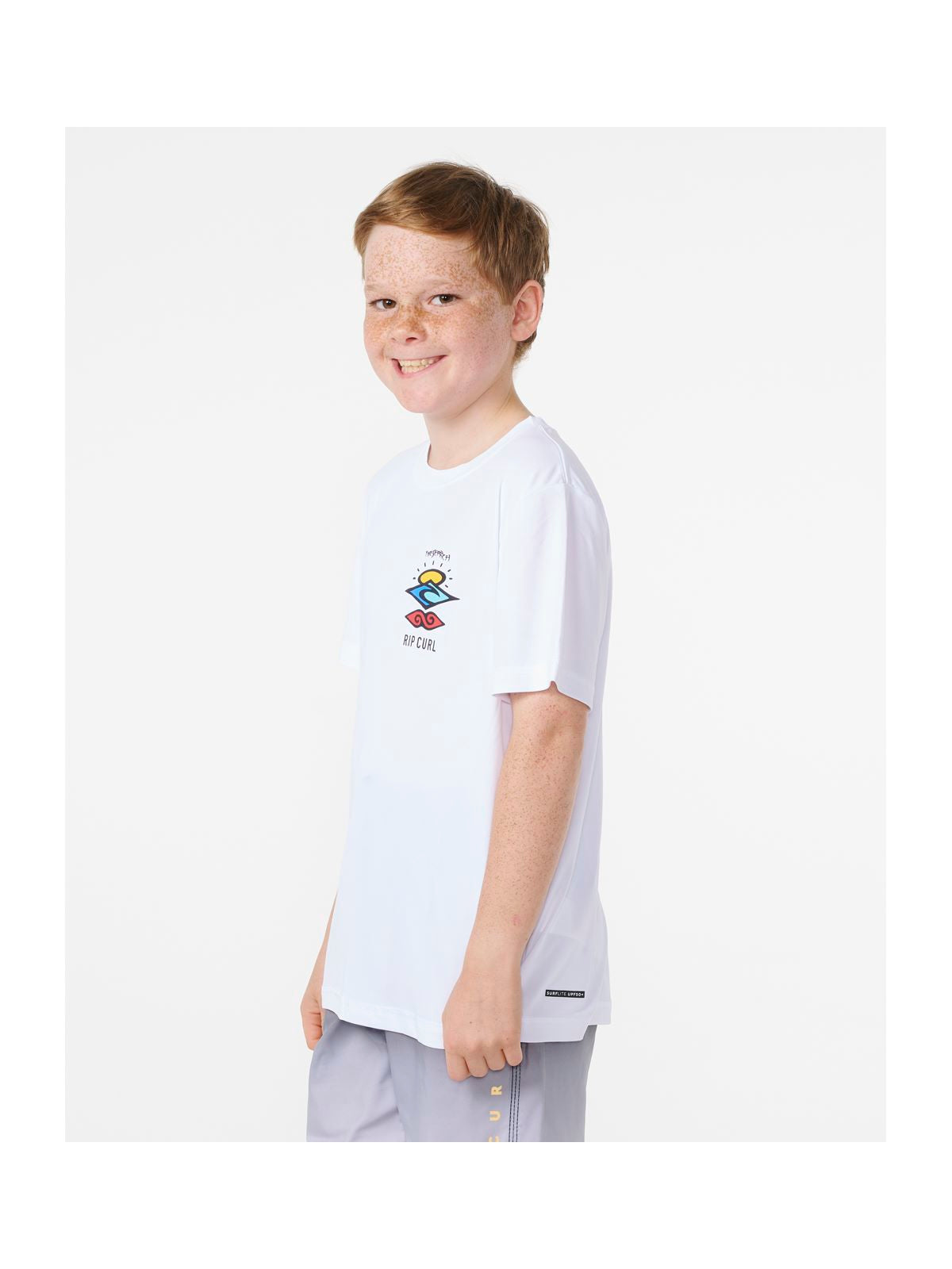 Lycra RIP CURL Icons Surflite Upf S/S Boy biały