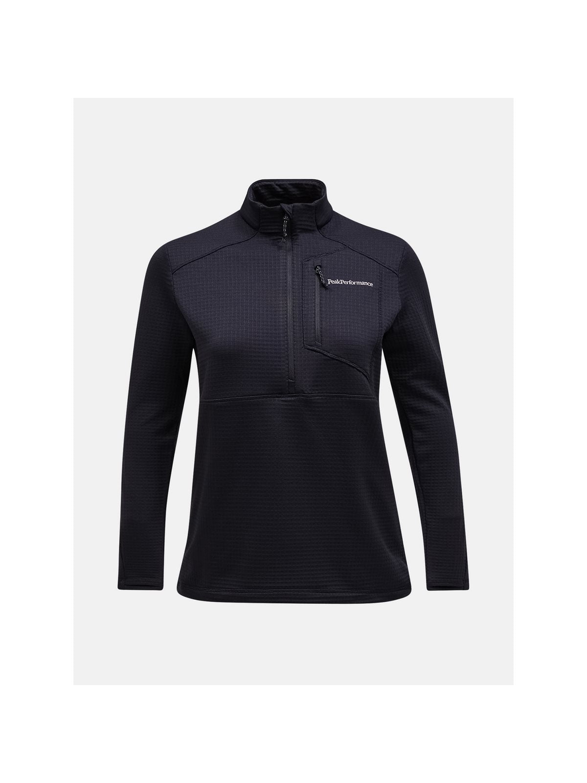adventuresports bluza-peak-performance-w-trail-polartec-half-zip-czarny-g79811010-050 front