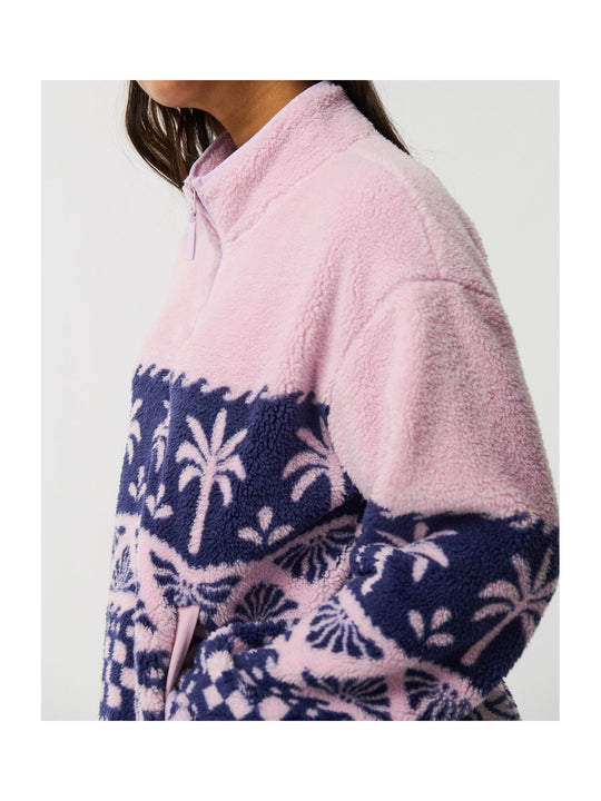 Polar damski RIP CURL Bossa Nova 1/4 Zip Polarfleece różowy
