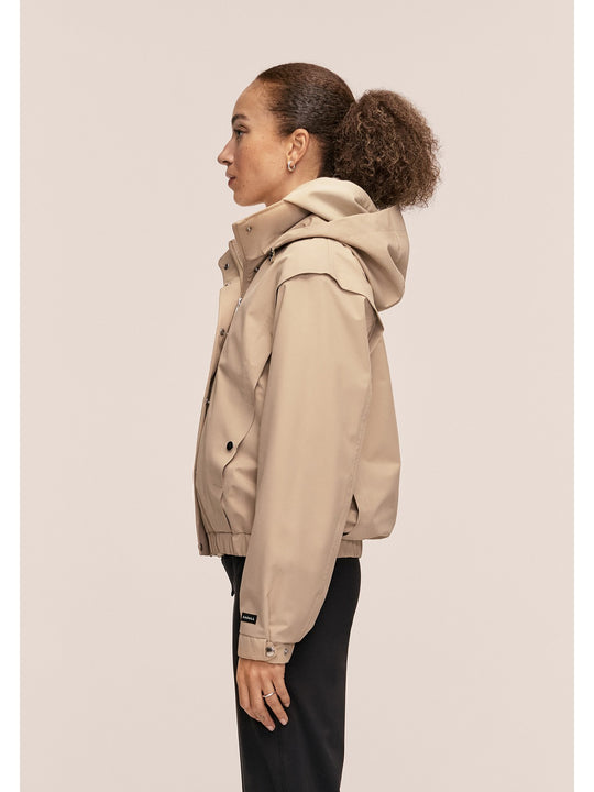 Kurtka damska CASALL Scandi Bomber Rain Jacket kolor beżowy
