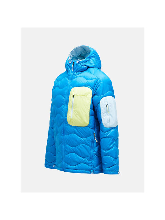 Kurtka puchowa męska PEAK PERFORMANCE Helium Utility Down Hood Jacket Men niebieski - Adventure Sports
