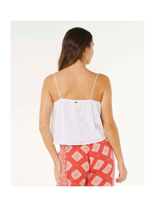 Koszulka damska RIP CURL Oasis Broderie Top biała
