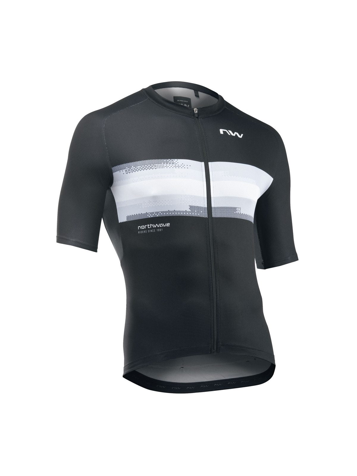 Koszulka rowerowa NORTHWAVE Force Evo Jersey czarno/biały - Adventure Sports