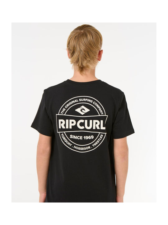 Koszulka dziecięca RIP CURL STAPLE TEE - BOY czarna
