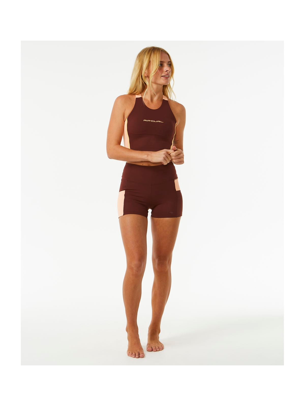 Koszulka RIP CURL Rss Revival Crop brązowy - Adventure Sports