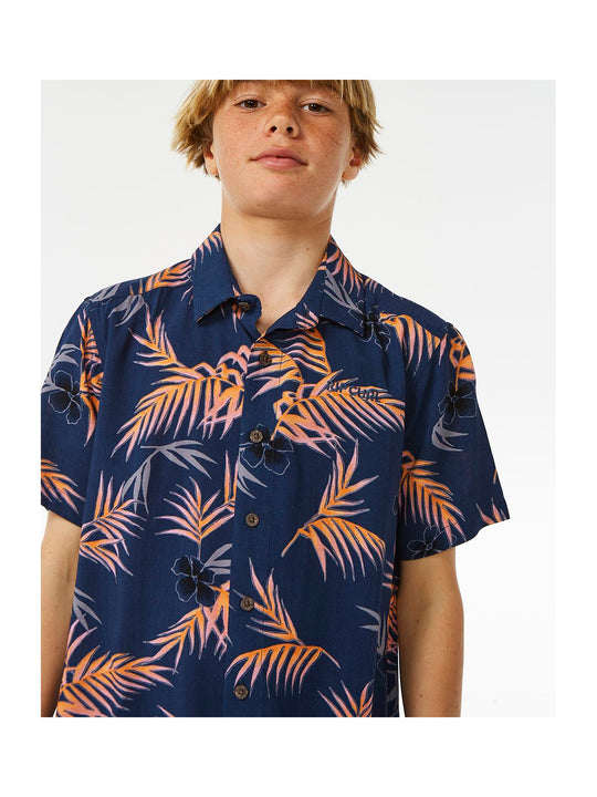 Koszula RIP CURL Surf Revival S/S Shirt Boy granatowy - Adventure Sports
