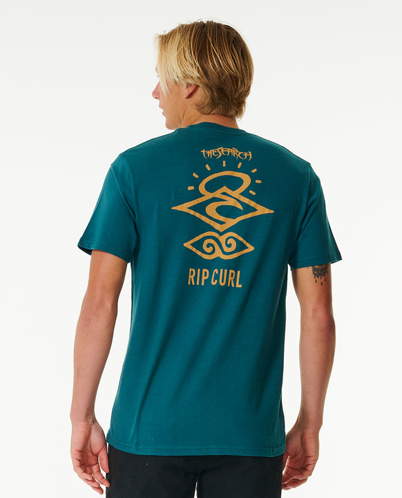 T-Shirt RIP CURL Search Icon Tee niebieski - Koszulka - Adventure Sports
