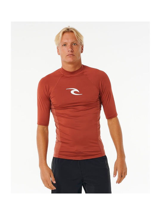 Lycra RIP CURL Waves Upf Perf S/S czerwony - Adventure Sports
