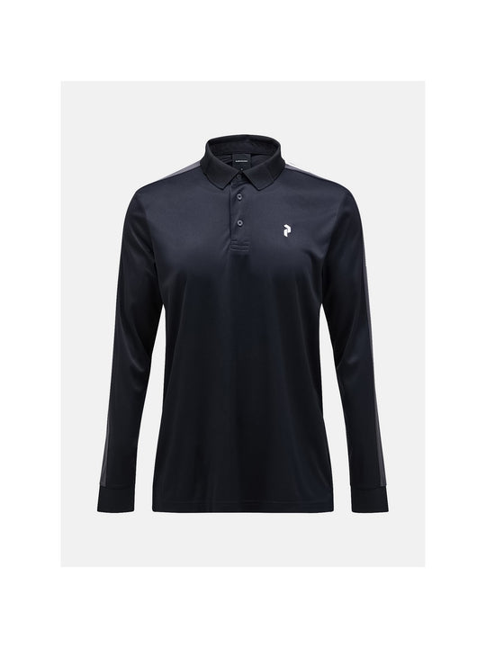 Koszulka PEAK PERFORMANCE Player Longsleeve Polo Men czarny - Adventure Sports

