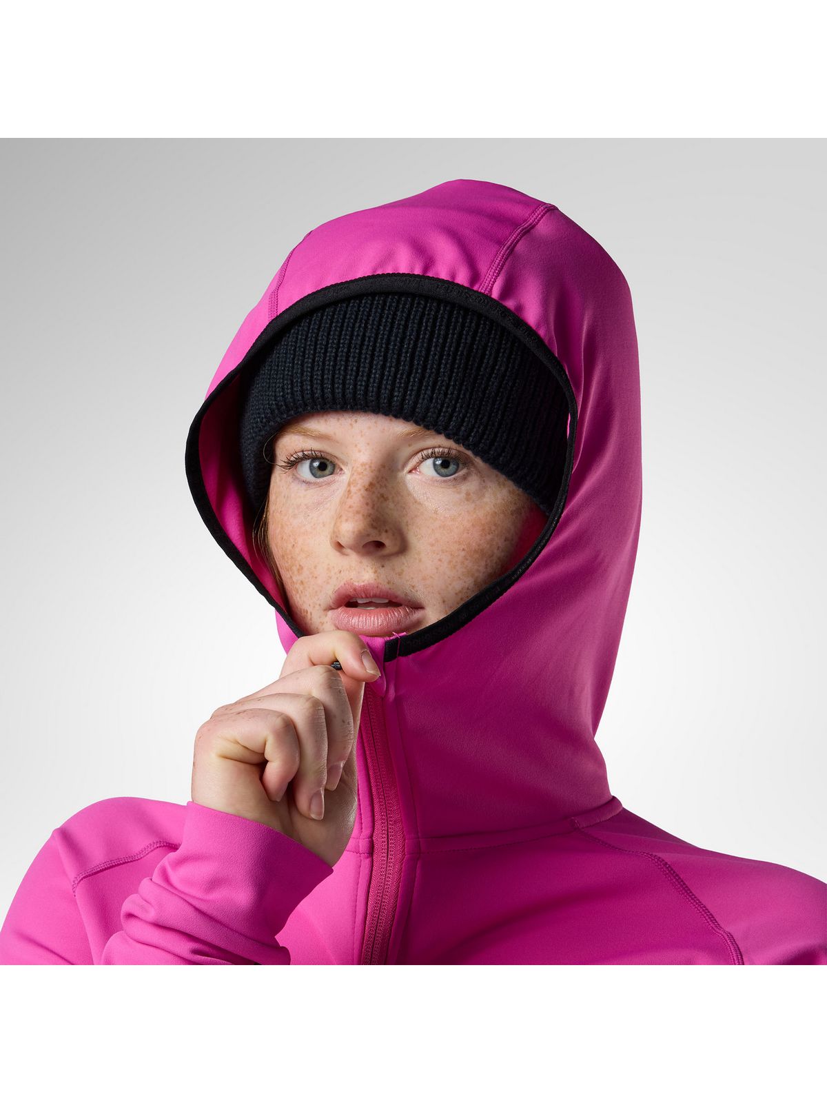 Bluza damska ROSSIGNOL W Mid Layer Thin Fz różowa
