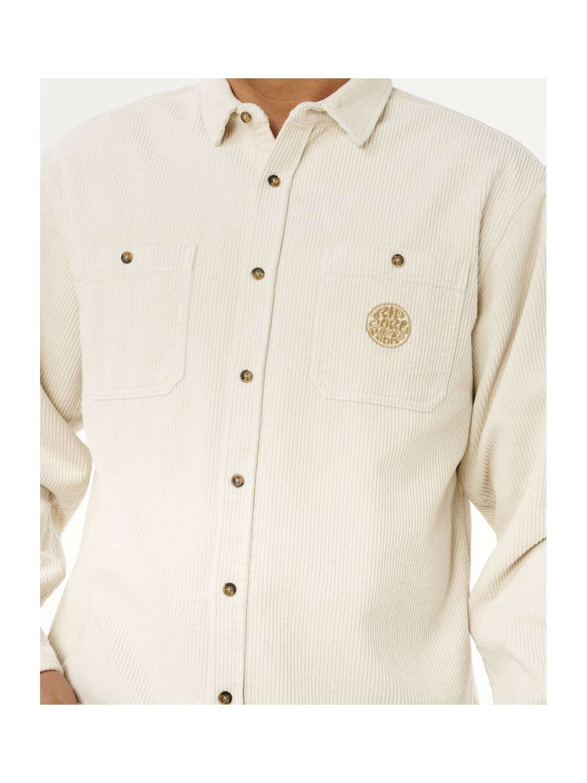 Koszula męska RIP CURL Premium Surf Cord L/S Shirt beżowa