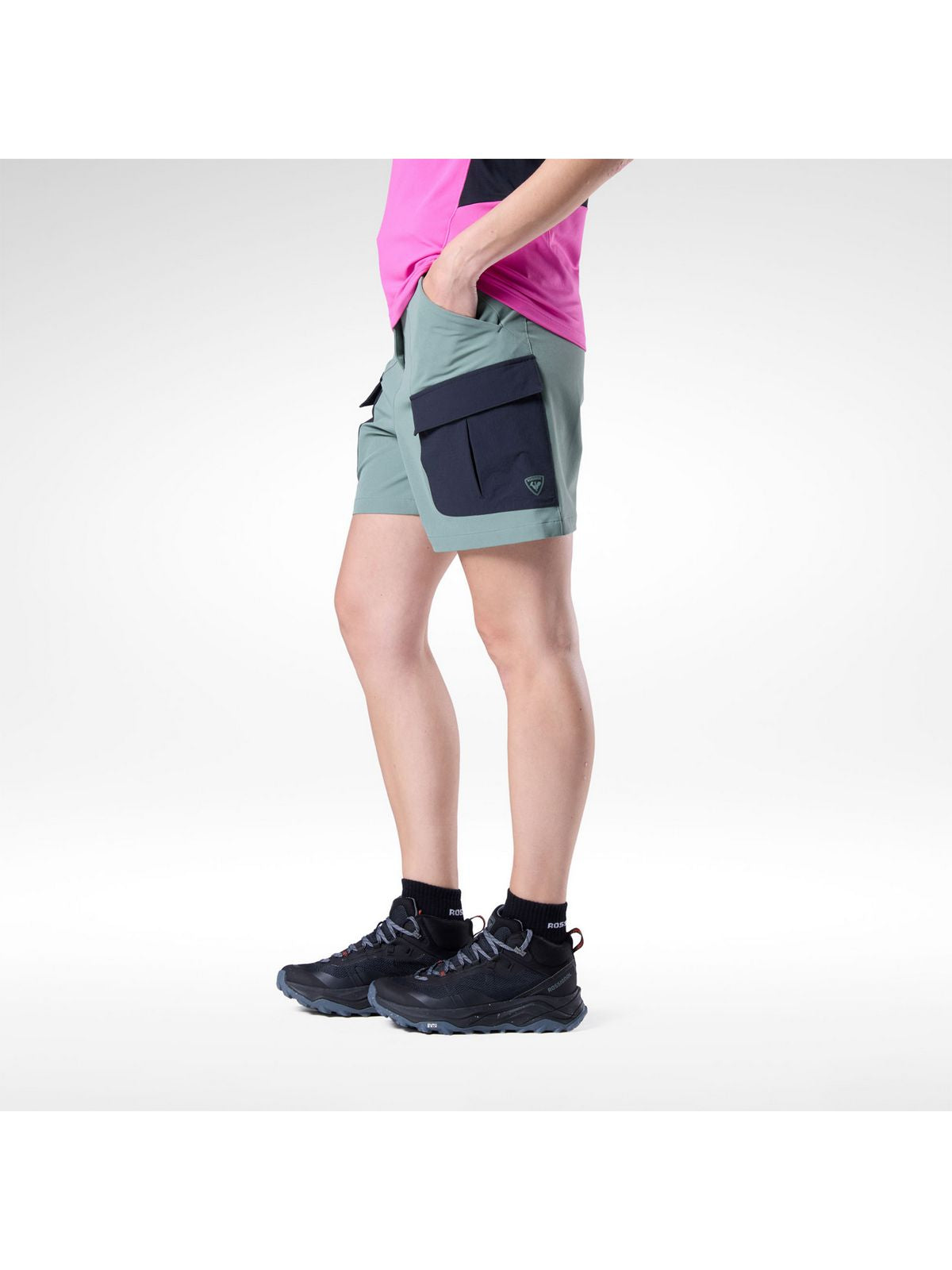 Szorty damskie ROSSIGNOL W Hiking Cargo Short 5' zielone