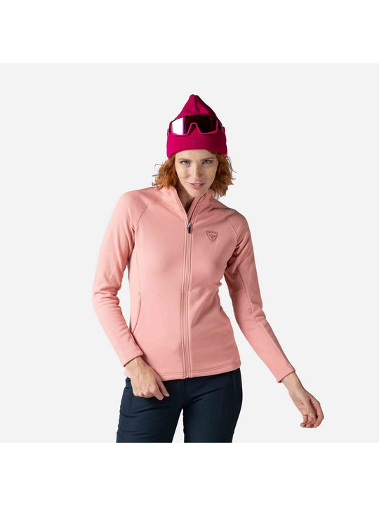 Bluza mid layer damska Rossignol W Classique Clim różowy - Koszulka - Adventure Sports
