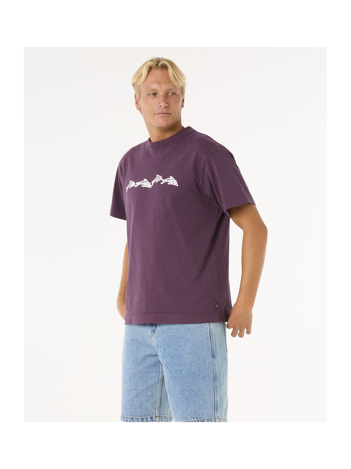 Koszulka RIP CURL Raw Energy Dolphin Tee fioletowy
