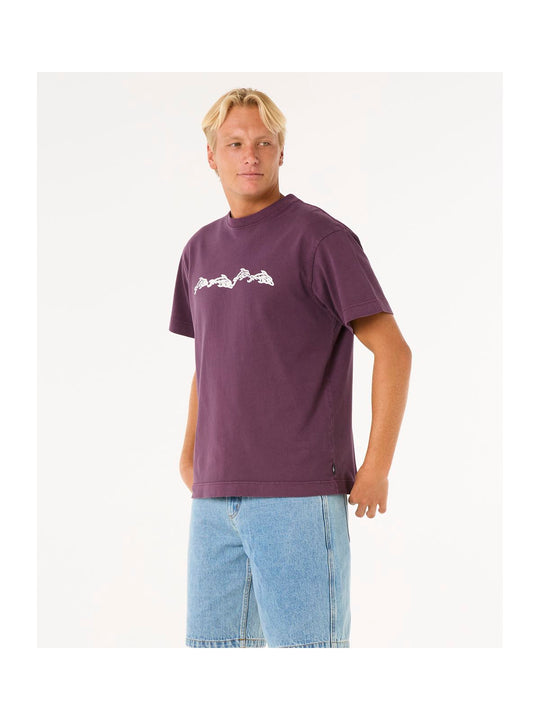 Koszulka RIP CURL Raw Energy Dolphin Tee fioletowy
