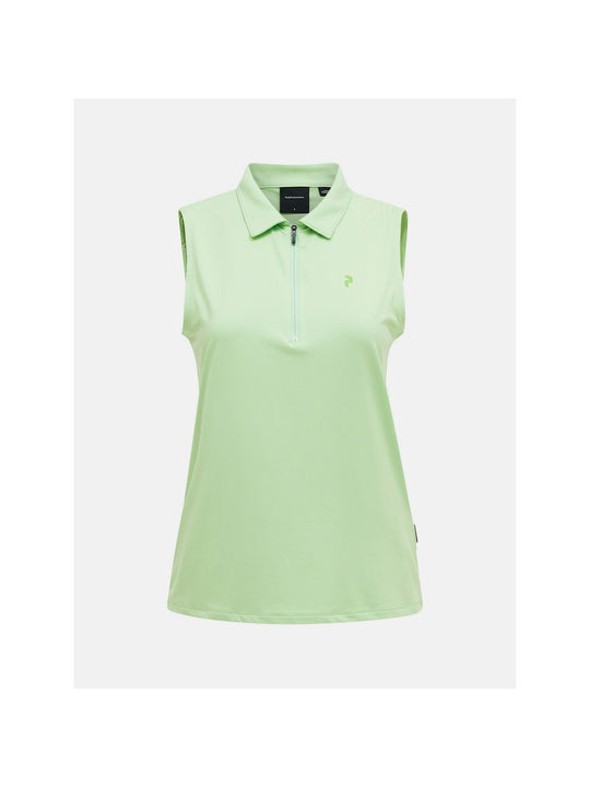 Koszulka PEAK PERFORMANCE W Comfort Zip SL Polo zielony - Adventure Sports
