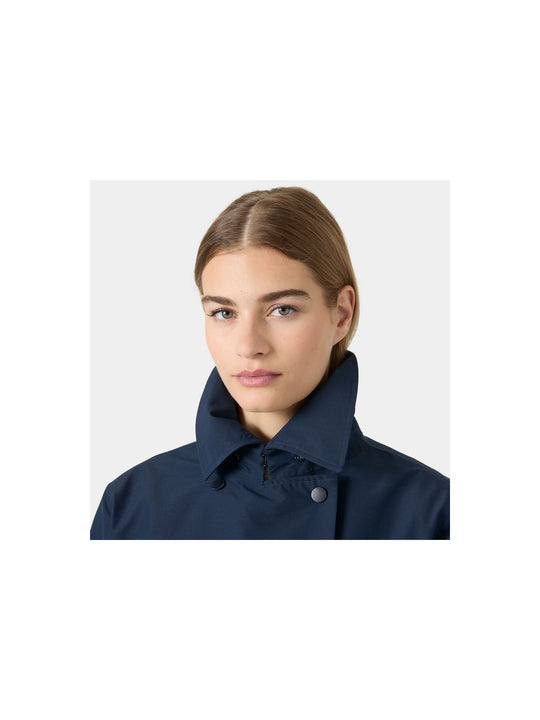 Płaszcz damski HELLY HANSEN W Avenue Long Trench Coat granatowy
