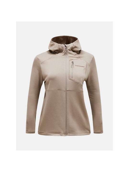Bluza PEAK PERFORMANCE W Trail Polartec Zip Hood beżowy - Adventure Sports
