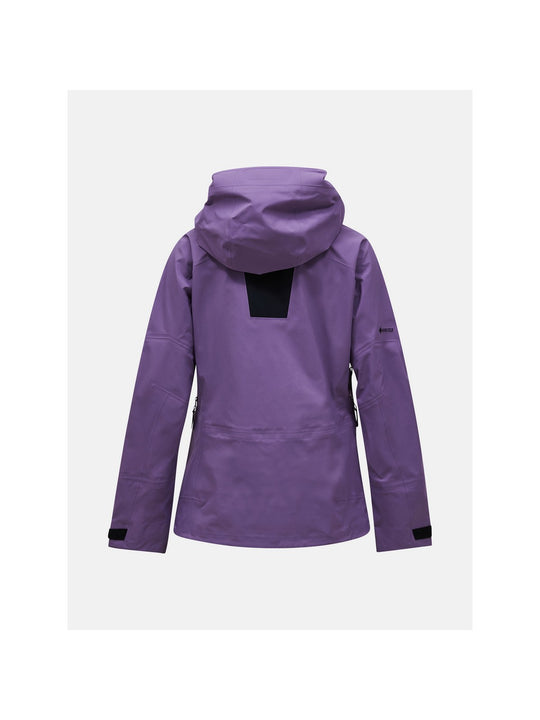 Kurtka narciarska damska PEAK PERFORMANCE Alpine GORE-TEX C-Knit 3L Shell Jacket fioletowa

