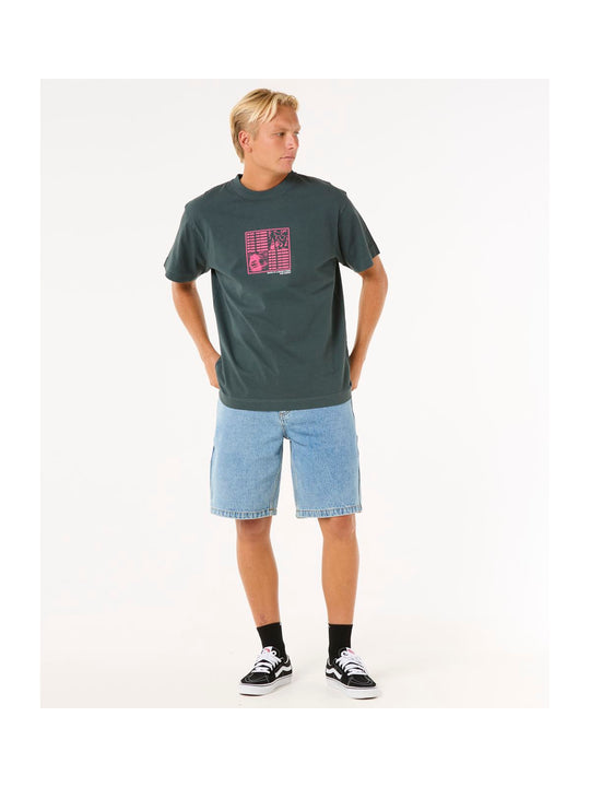 Koszulka RIP CURL Raw Energy Zine Tee zielony
