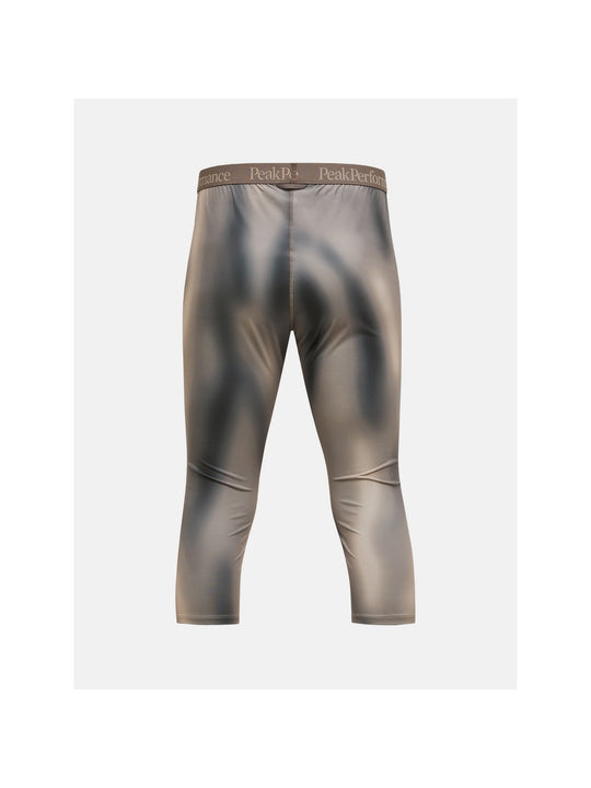 Spodnie termiczne męskie PEAK PERFORMANCE Spirit AOP 3/4 Short Johns Synthetic Baselayer beżowe
