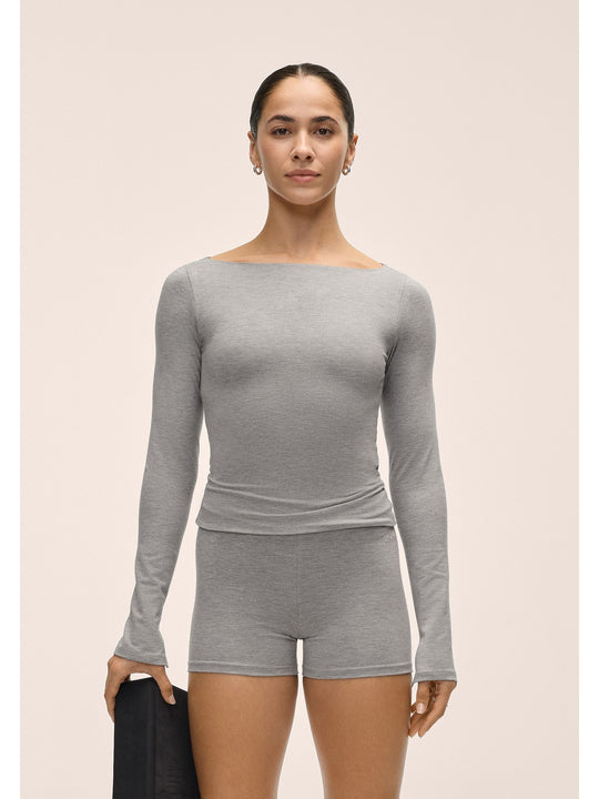 Koszulka treningowa damska CASALL Sublime Boatneck Long Sleeve kolor szary
