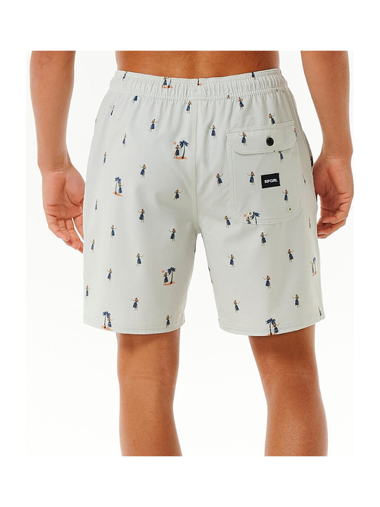 Boardshorty surfingowe męskie RIP CURL Hula Breach Volley białe - Adventure Sports
