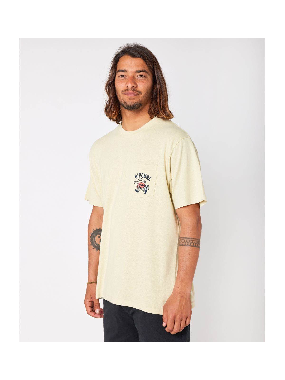 Koszulka RIP CURL Shaper Emb Tee żółty - Adventure Sports
