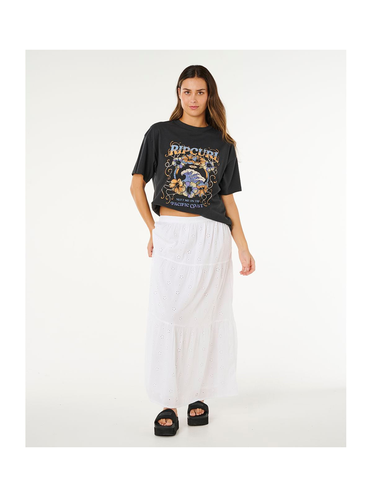 Koszulka damska RIP CURL Pacific Coast Heritage Tee czarna