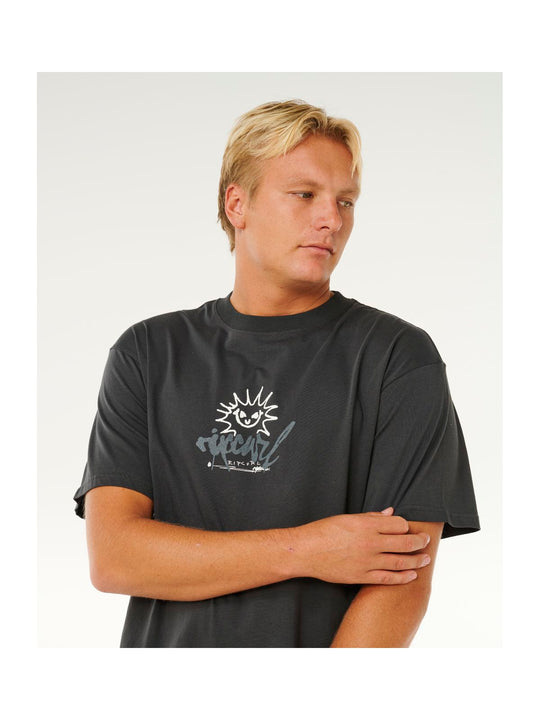Koszulka męska RIP CURL Inner Visions Rotten Sun Tee czarna
