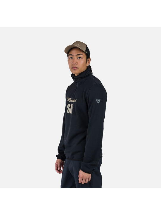 Bluza polarowa męska Rossignol Signature Ski Hz Fleece czarny - Adventure Sports
